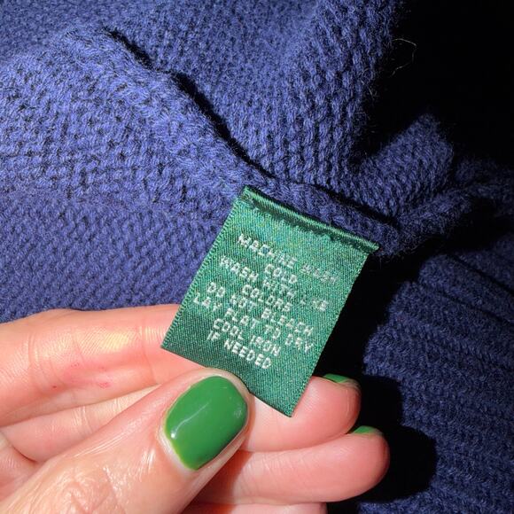 Ralph Lauren Jeans Navy/Gold Buttons Sweater- XL - Picture 4 of 7